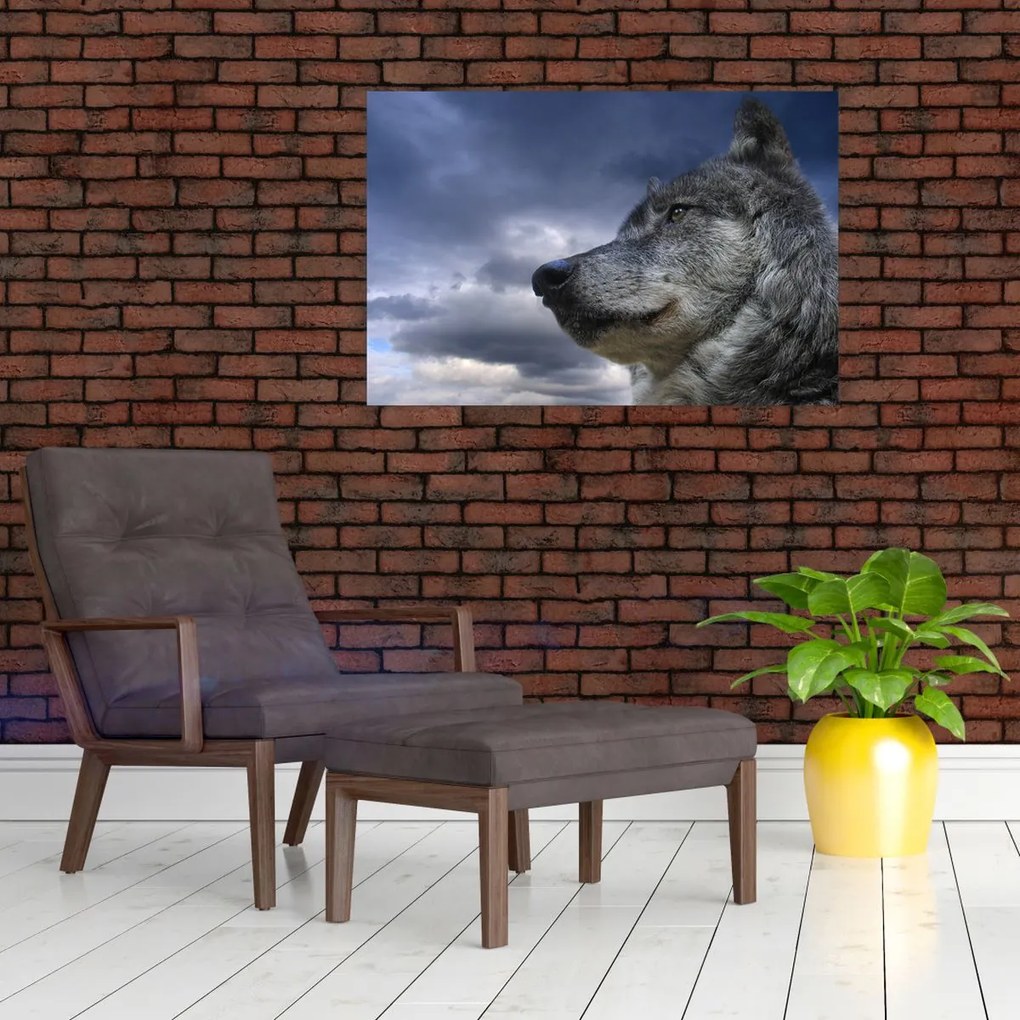 Tablou - Cap de lup (90x60 cm)