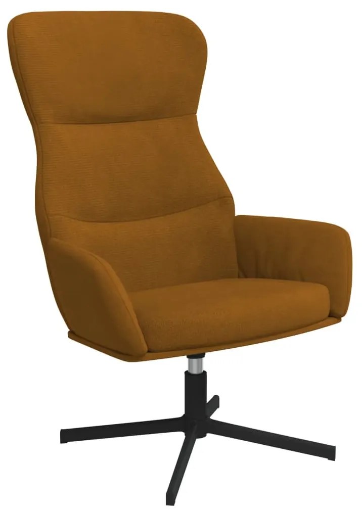 341116 vidaXL Scaun de relaxare, maro, catifea