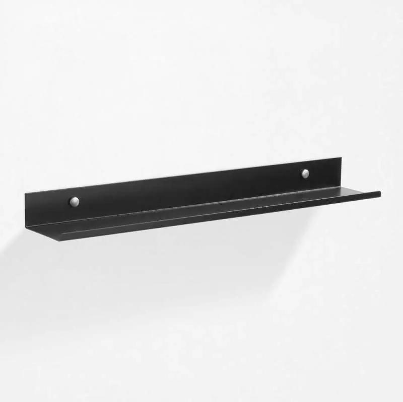 Raft Tashi, 5x10x60 cm, metal, negru