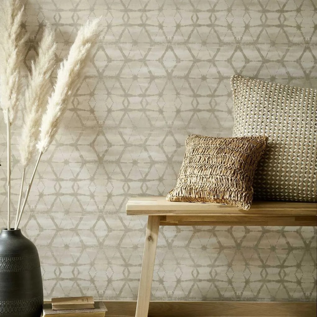 Tapet Mineral, Butter Cream Luxury Geometric, 1838 Wallcoverings, 5.3mp / rola