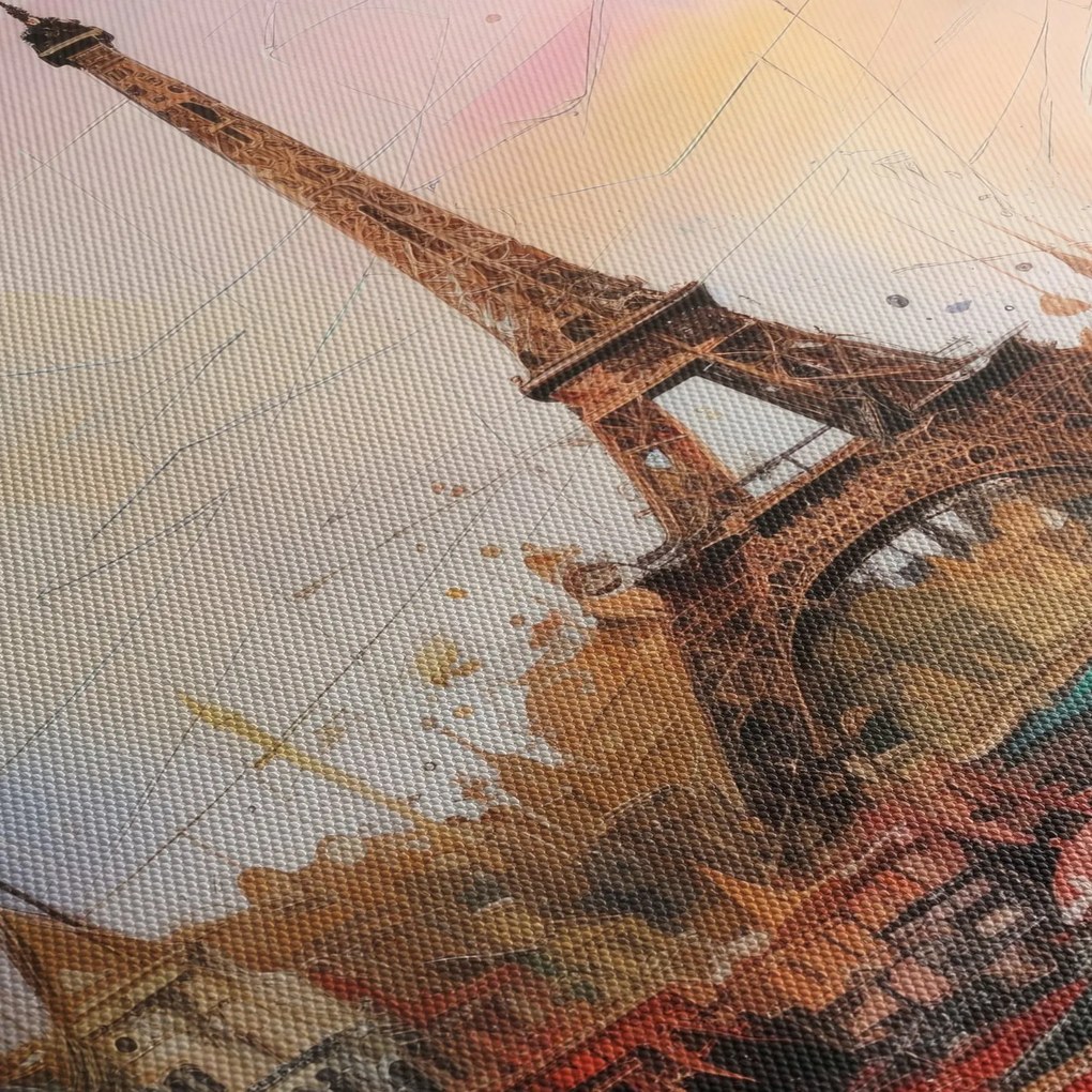 Tablou - Pictură a Turnului Eiffel (90x60 cm)