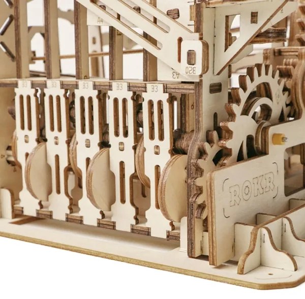 Puzzle 3D pistă pentru bile de sticlă, spirală RoboTime