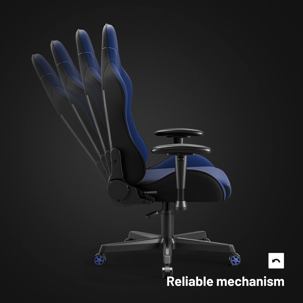 Scaun de gaming Diablo X-Starter din țesătură albastru închis