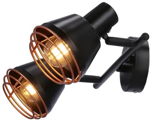 Spot de perete NERIA 1xE14/40W/230V negru/cupru