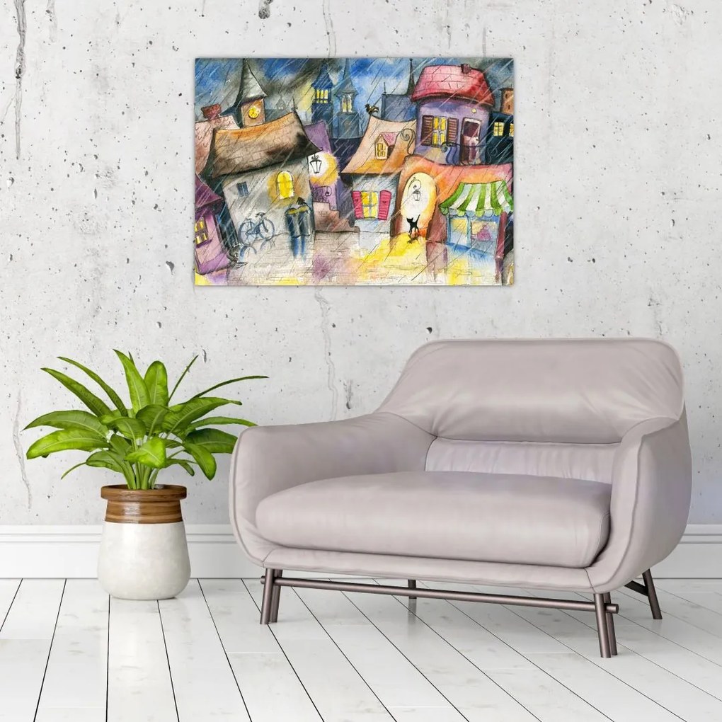 Tablou - Oraș western (70x50 cm)