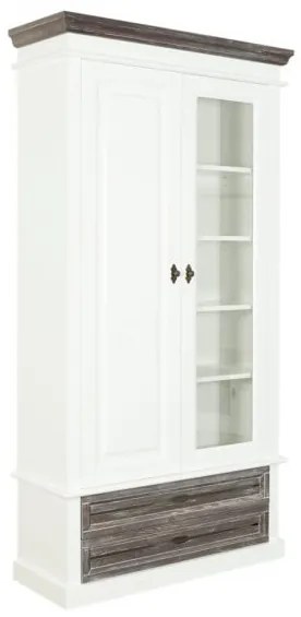 Dulap Cu 2 Usi Si 2 Sertare Cabana Alb Si Antracite, 102.8 Cm