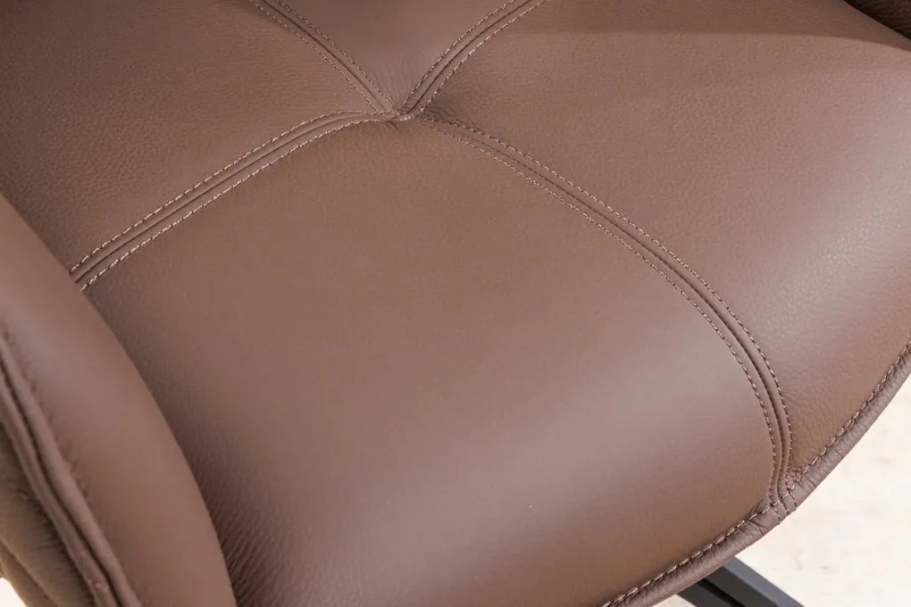 Set 2 scaune Pivotante, Piele Naturala, Maro, Euphoria