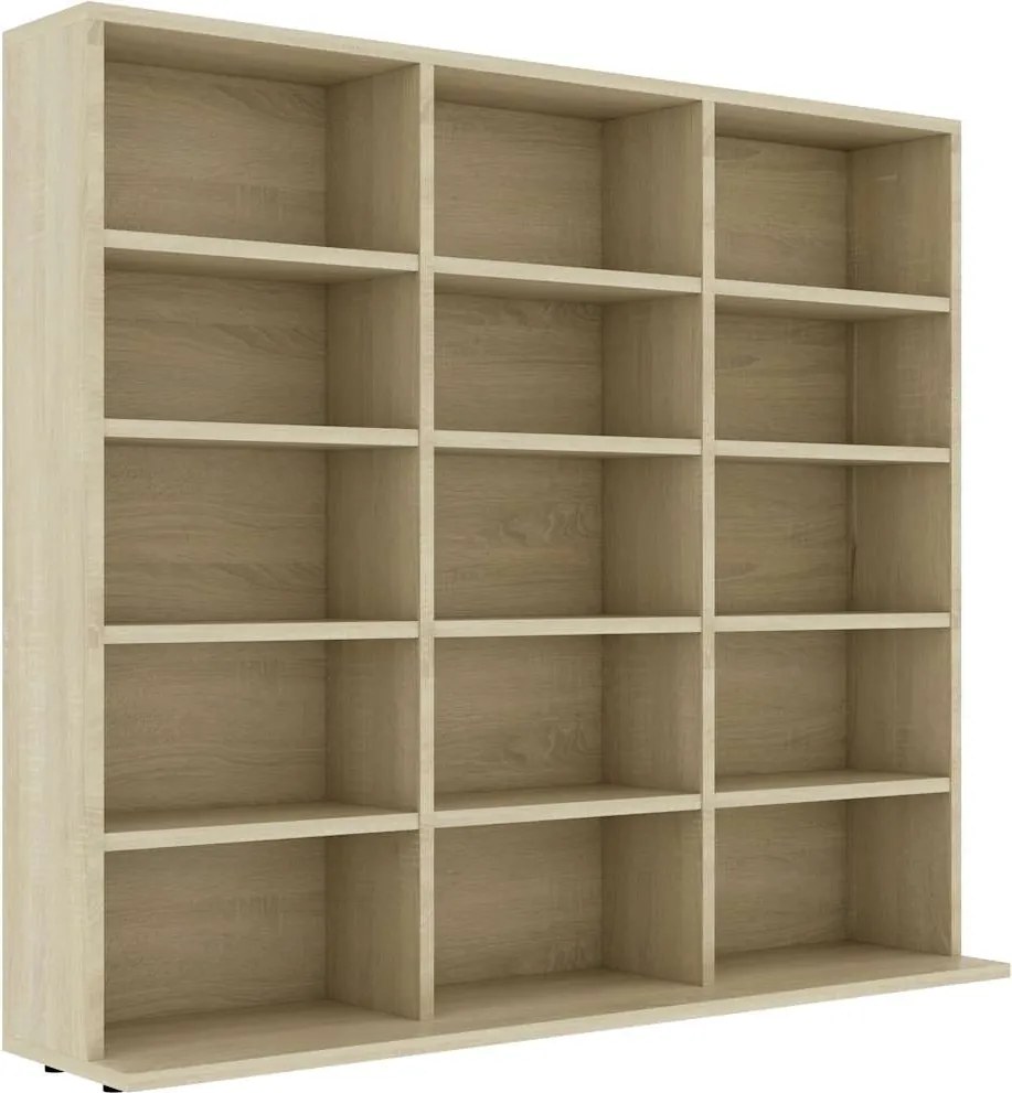 vidaXL Dulap de CD-uri, stejar sonoma, 100x23x89,5 cm, lemn prelucrat