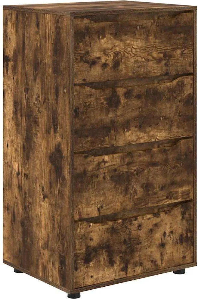 vidaXL Dulapuri de depozitare 2 pcs Stejar fumuriu 60 x 48 x 105 cm