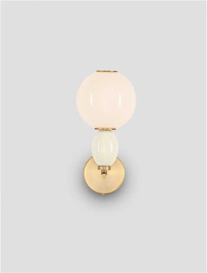 Aplica LED decorativa ceramica bej, alb, OBRIE