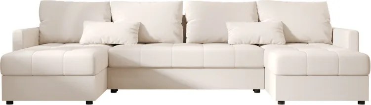 Coltar extensibil in forma de U VENORIA, crem, 285x146 cm + 2 perne GRATUIT