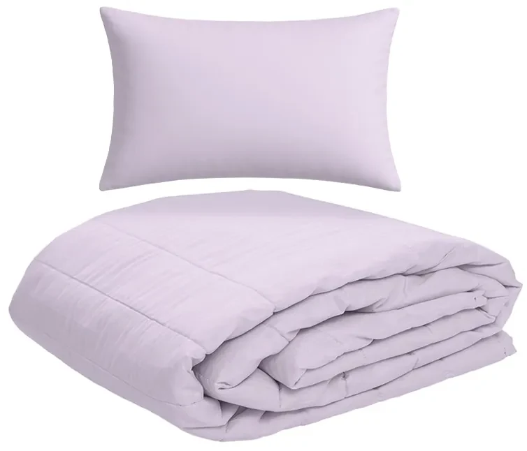 Pilota matlasata de vara 140x200 cm cu husa pentru perna SUMMER 45x75 cm, violet