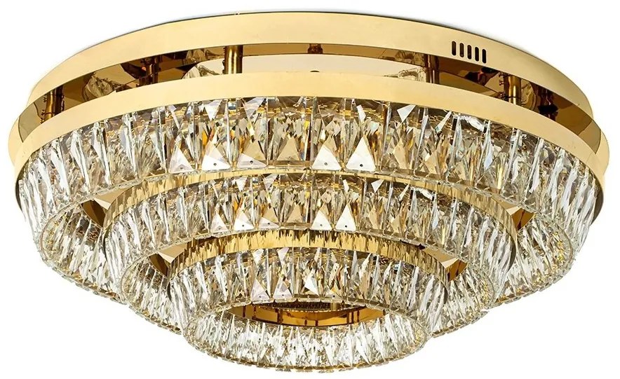 Lustra aplicata LED, Plafoniera, Auriu, Sticla, SAYOV 80 auriu