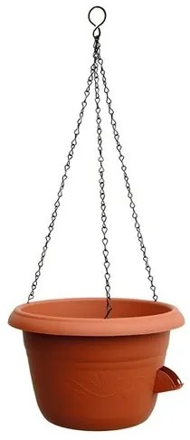 Plastia Ghiveci de flori suspendat, cu auto-udare de 25 cm, teracota, diam. 25 cm