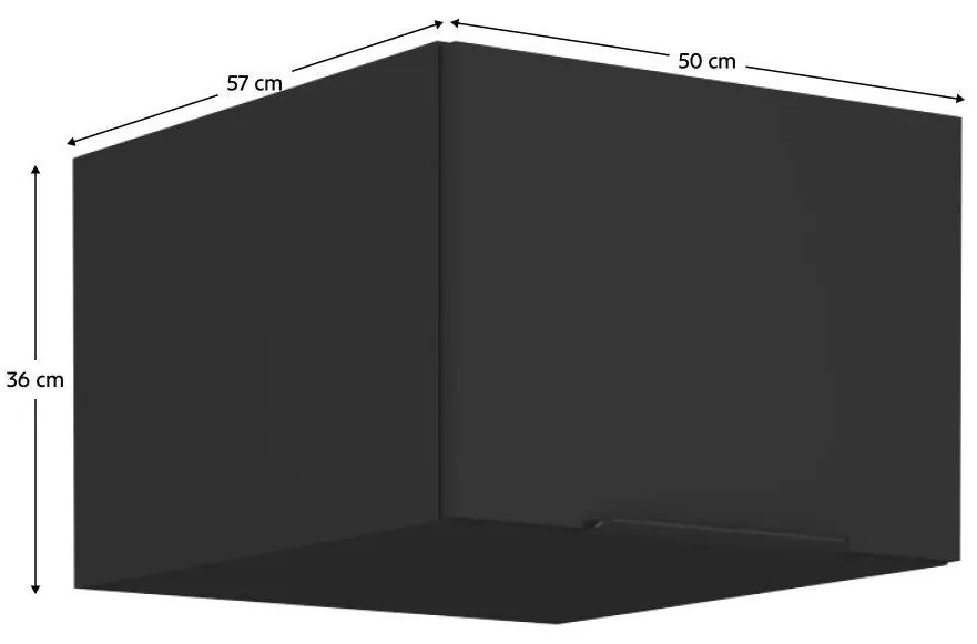 Dulap de bucătărie superior Sobera 50 NAGU 36 1F (negru). 1097005