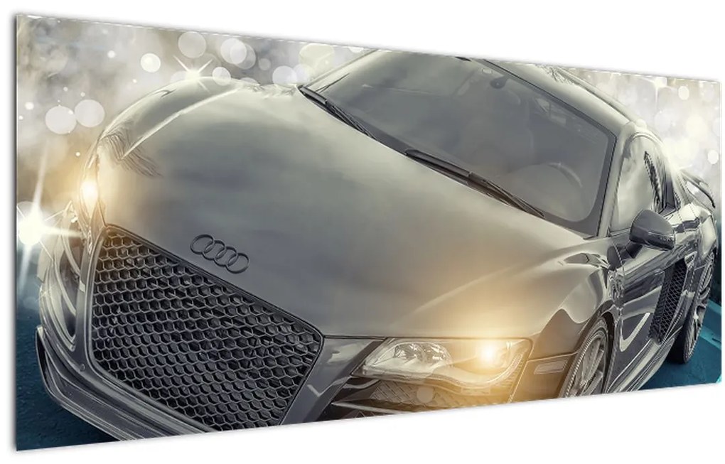Tablou cu Audi - gri (120x50 cm)