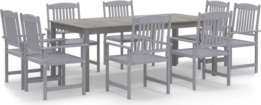 vidaXL Set mobilier de grădină, 9 piese, lemn masiv de acacia