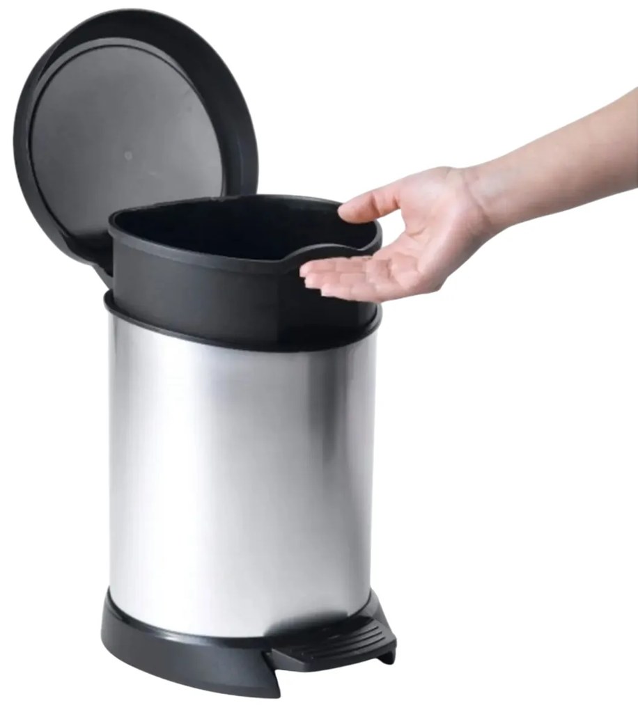 Curver Coș de gunoi Decobin 5 l, argintiu