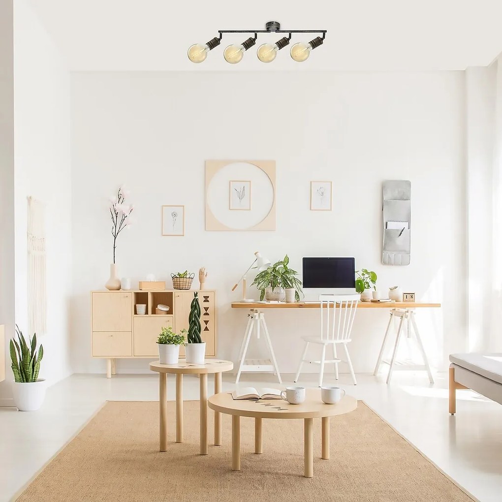 Lustra aplicata 4l design industrial Fidel auriu antic