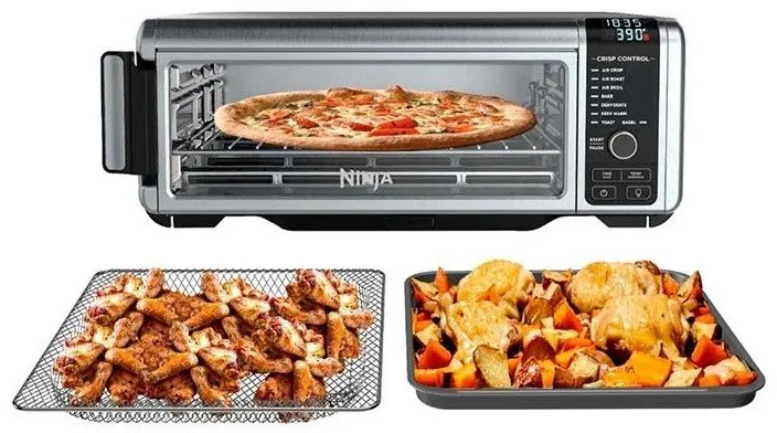 Cuptor multifunctional 8 in 1 Ninja SP101EU Foodi, 2400W, 10L, Air fry/Prajire/Coacere/Paine prajita, Compact, Inox