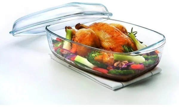 Tavă de copt cu capac PYREX, 6,7 l
