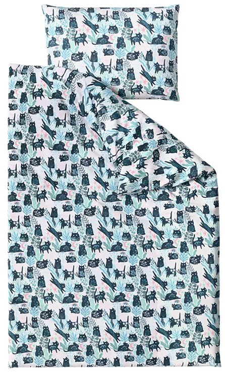 Lenjerie de pat din microfibra CREEPY CATS colorat Dimensiune lenjerie de pat: 70 x 90 cm | 140 x 200 cm