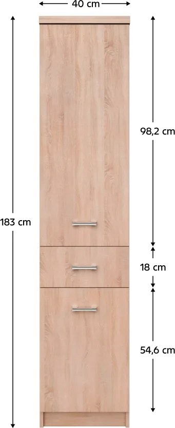 Raft 2D1S, stejar Sonoma, universal, TOPTY TIP 31