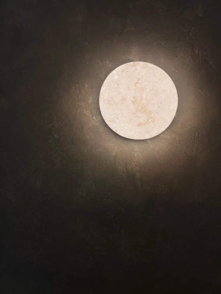 Aplică de perete alb mat LED cu intensitate reglabilă din piatră Bobbin – Trio Select