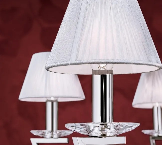 Candelabru cristal Swarovski elegant de lux Avala 9L nickel plated