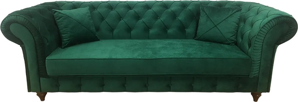 Canapea fixă verde - model CHESTER