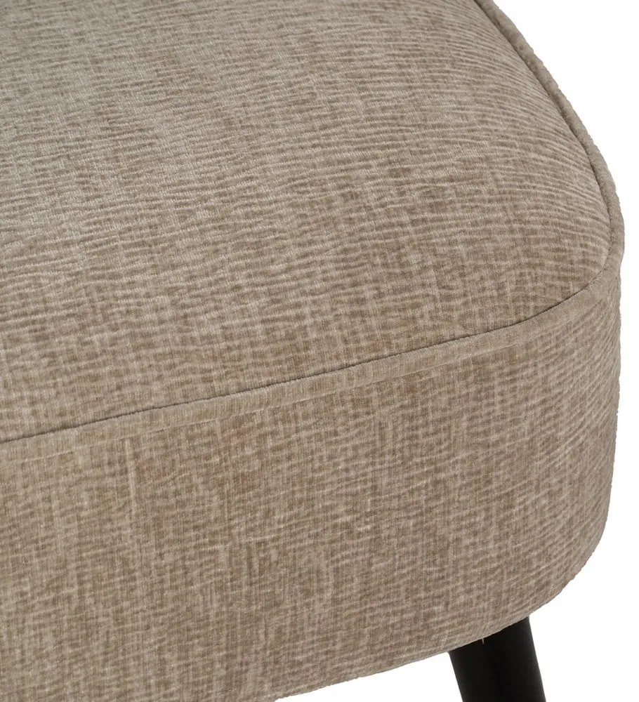 Fotoliu bej cu tapițerie din chenille Glam – Ixia