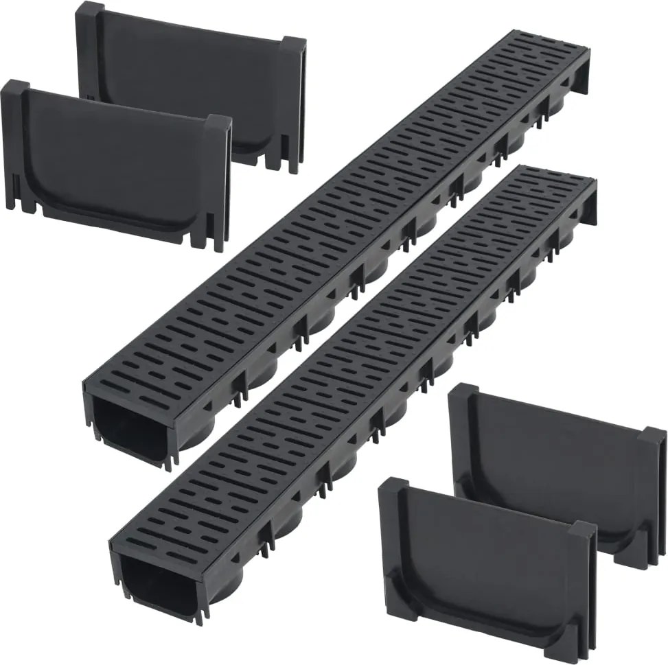 vidaXL Canale de drenaj, 2 m, plastic
