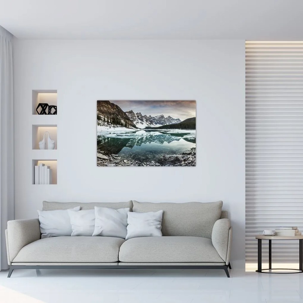 Tablou - lacul iarna (90x60 cm)