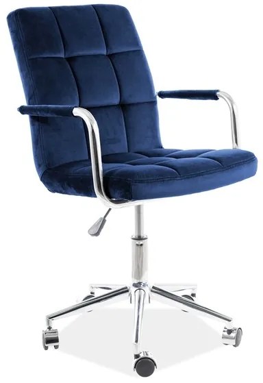 Scaun de birou Q-022 Velvet  Bleumarin