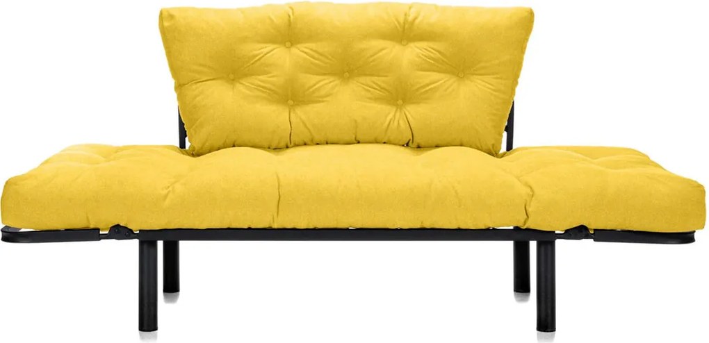Canapea Extensibilă 2 locuri SUNNY, pentru terasă, 155x70x85 cm, Galben-Enjoy