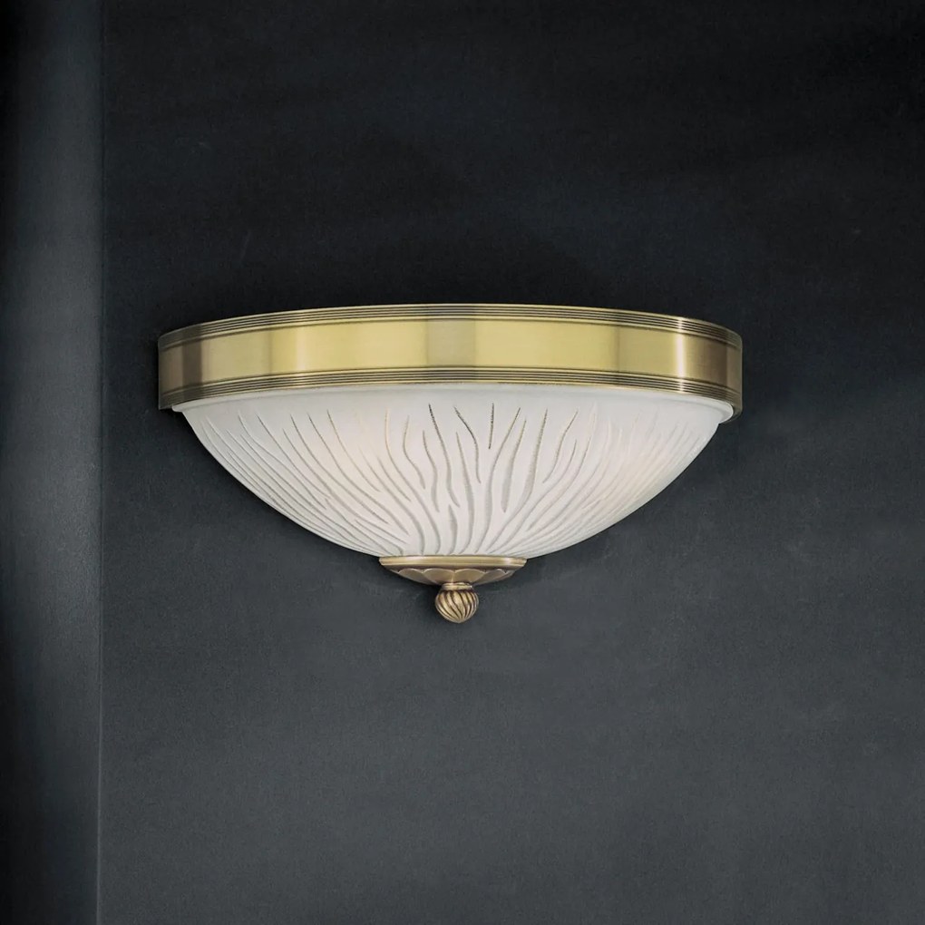 Aplica de perete design clasic din alama si sticla 5600