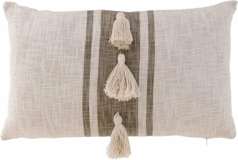 Tassel Perna decorativa mica, Textil, Bej