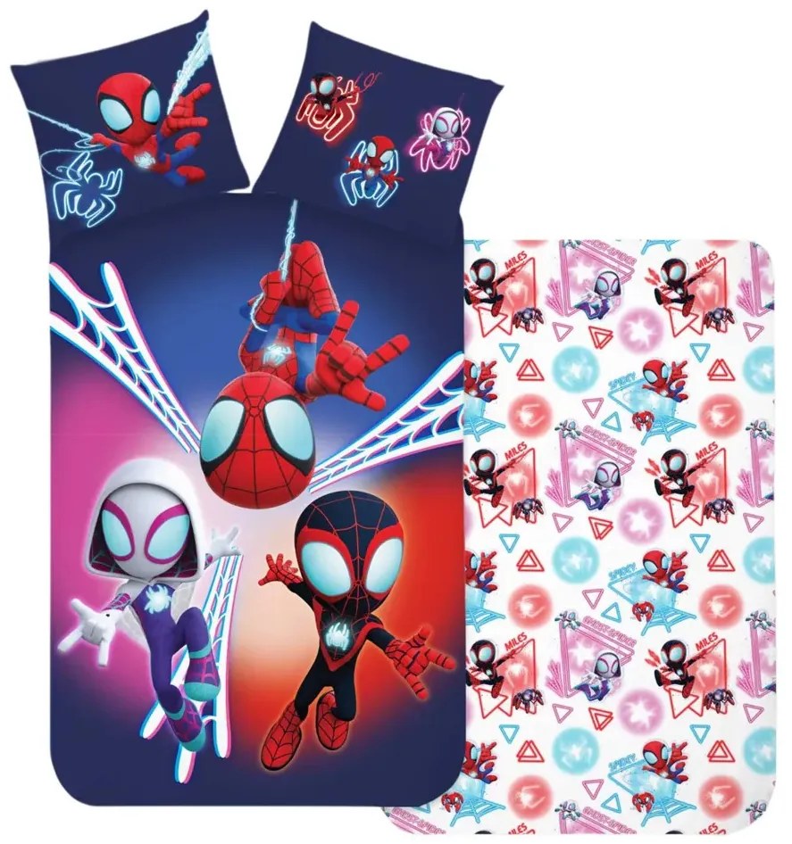 Omul Păianjen Spidey Dark set de lenjerie de pat 140×200cm, 70×90 cm