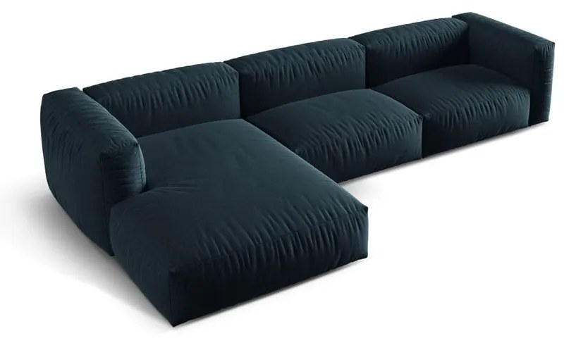 Colțar modular albastru închis (cu colț pe partea stângă ) Martina – Micadoni Home