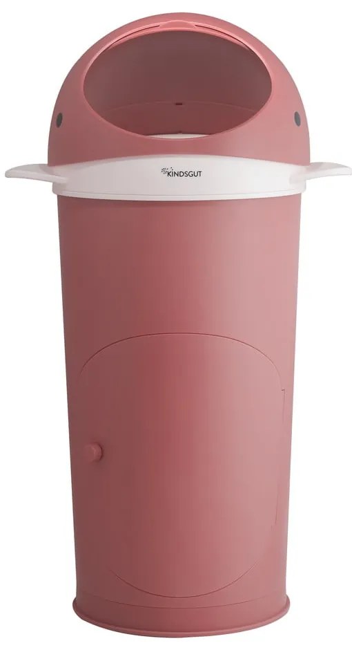 Coș de gunoi roz închis pentru scutece din plastic 25 l Whale – Kindsgut