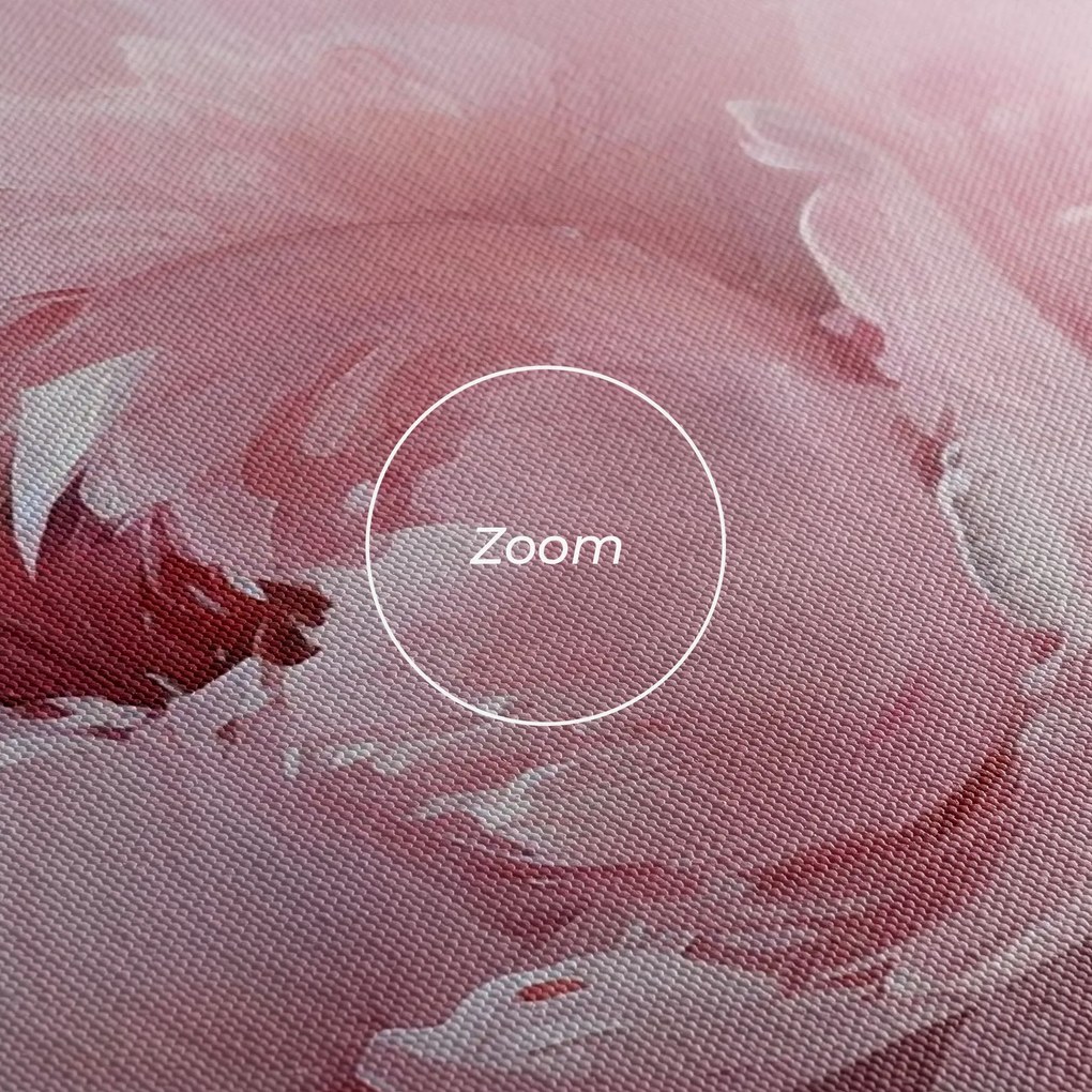 Tablou Canvas, 30x40cm, Dormitor si Living, Flori, Bujori, Dreamy Painting Peony