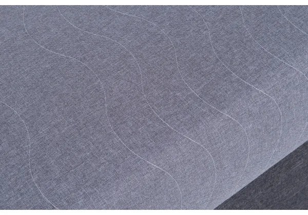 Pat tapițat cu spațiu de depozitare JACOB XL, 90x200 cm, capacitate 130 kg, gri