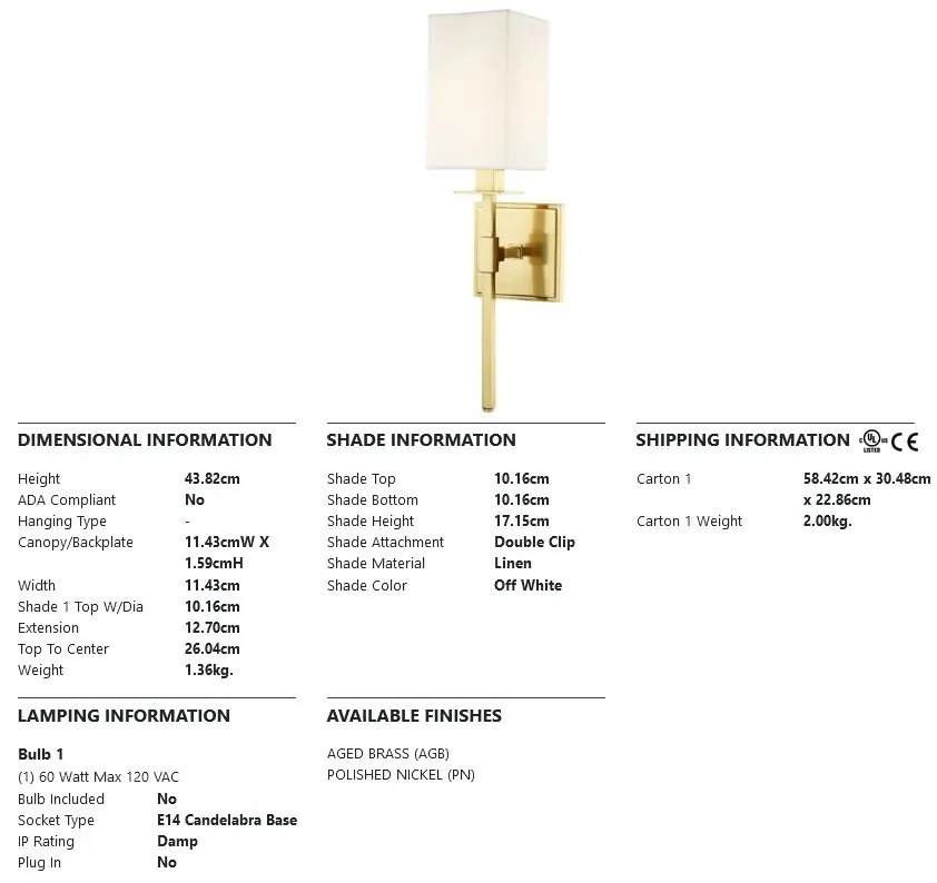 Aplica de perete design clasic TAUNTON alama antichizata