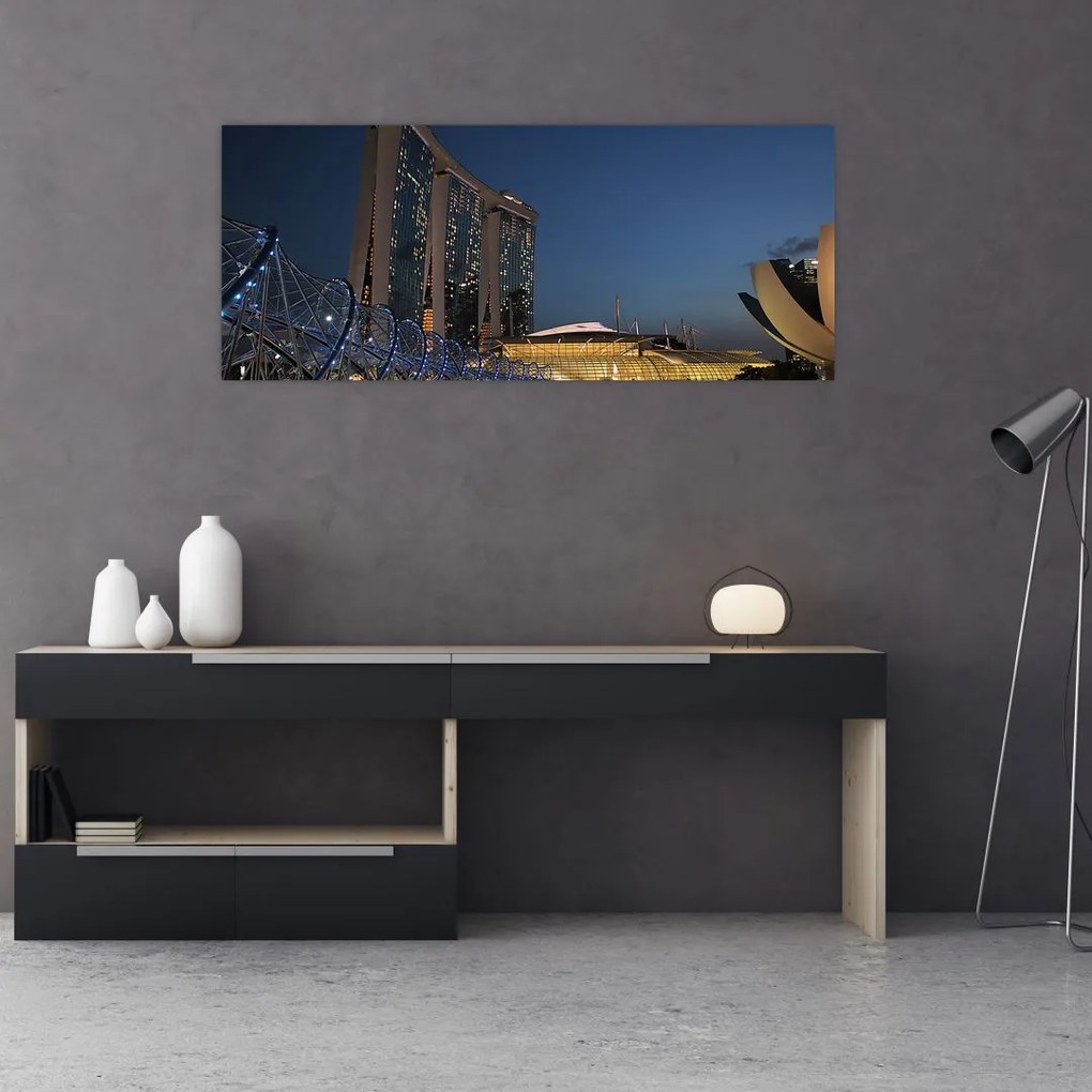 Tablou cu metropolă modernă (120x50 cm)