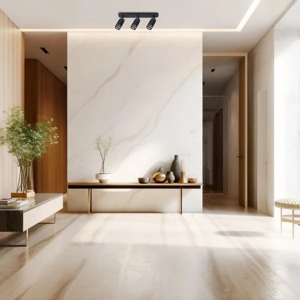 Spot VERTICAL 3xGU10/8W/230V negru