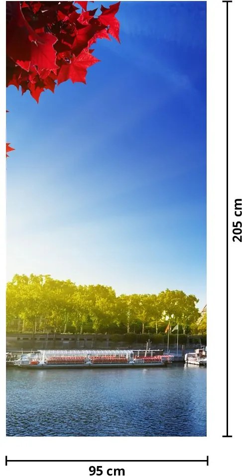 Fototapet pentru ușă - Parisul toamna (95x205cm)