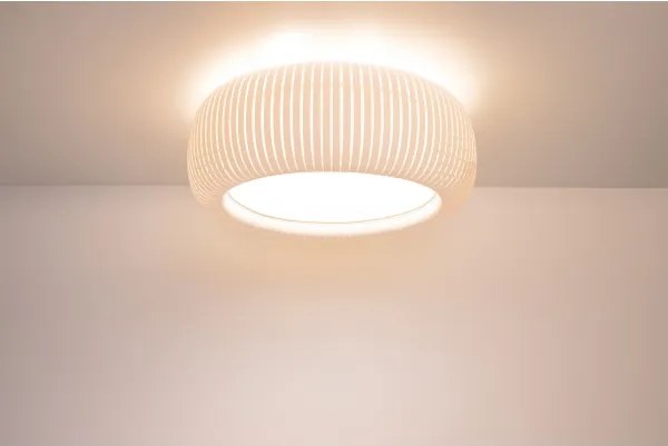 Plafonieră STRIPES 2xE27/40W/230V Ø 55 cm alb/crem