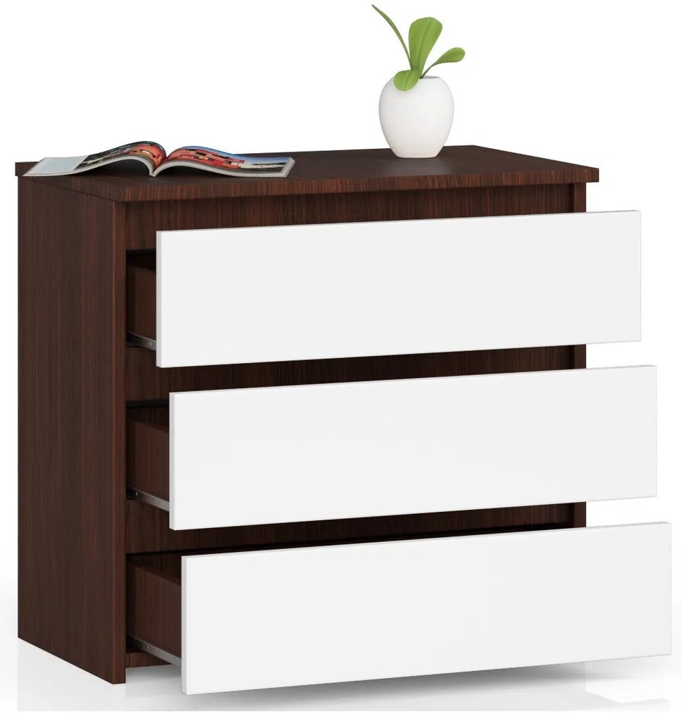 Comodă Cleania CL3 (wenge + alb). 1069148
