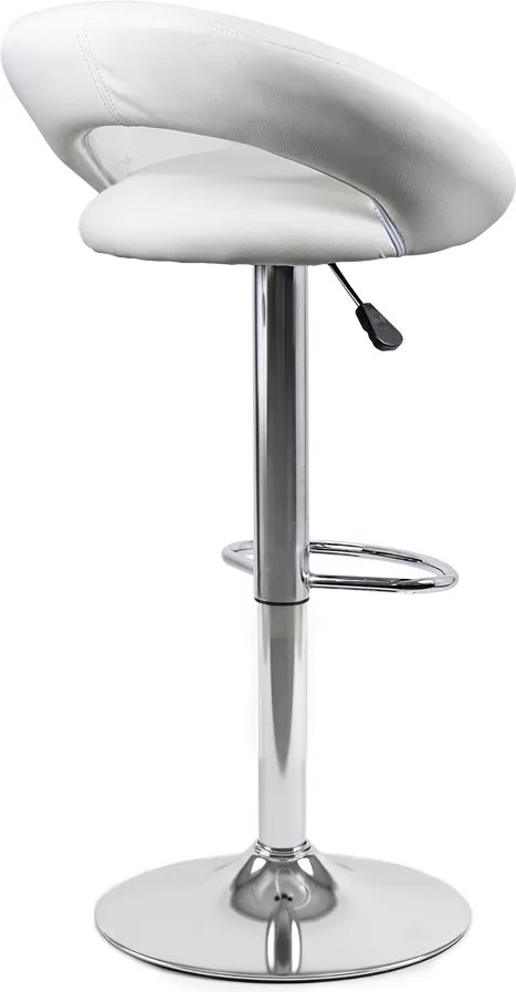 Scaun de bar din piele ecologică cu bază metalică ABS 151 alb
