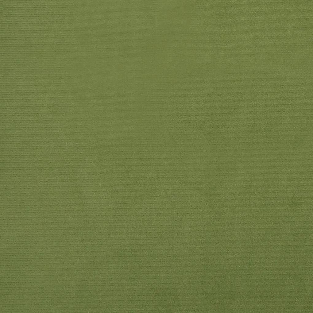 Fotoliu cu taburet, verde deschis, catifea